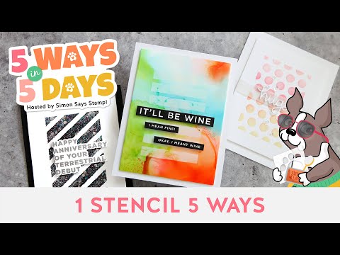 Simon Says Stamp! CZ Design Stencils SIMPLE PATTERNS TRIO czt005