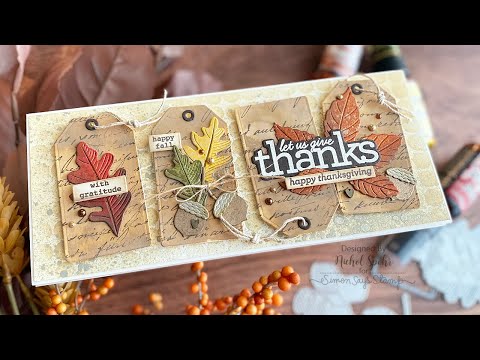 Simon Says Stamp! Simon Says Stamp ETCHED OAK LEAVES Wafer Dies s798 Stamptember