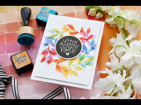 Simon Says Stamp! Simon Says Stamp Stencils LEAVES ssst121463 Laura Bassen Tutorial