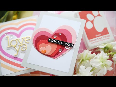 Simon Says Stamp! RESERVE Simon Says Stamp NESTED ROUND HEARTS Wafer Dies sssd112763 Kisses