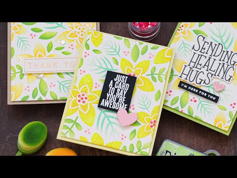 Simon Says Stamp! Simon Says Stamp Stencil WINTER FLORAL LAYERING SET ssst121458