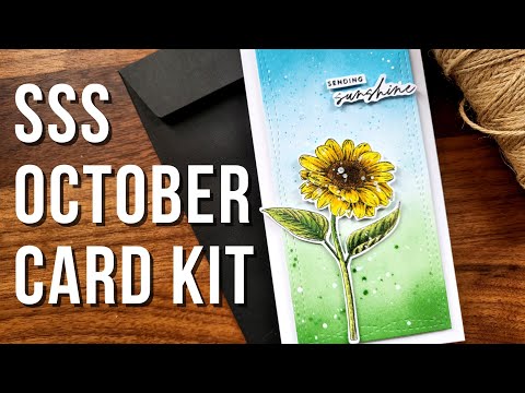 Simon Says Stamp! Simon Says Stamps and Stencils SUNFLOWER FIELDS set563sf SSS October 2022 Kit Vicky Papaioannou