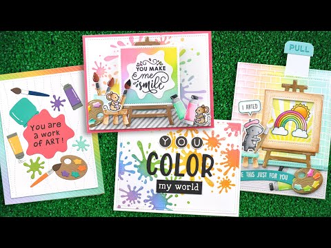 Simon Says Stamp! Lawn Fawn PAINT SPLATTER BACKGROUND Stencil lf2895
