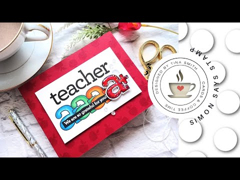 Simon Says Stamp! CZ Design Clear Stamps TEACHER THANK YOUS cz373c Make Magic