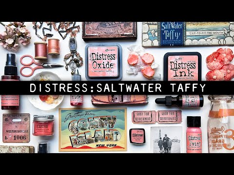 Simon Says Stamp! Tim Holtz Flip Top Distress Paint SALTWATER TAFFY Ranger tdf79569