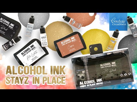Simon Says Stamp! Couture Creations JET BLACK PEARLISED Alcohol Ink Pad Reinker co728200*
