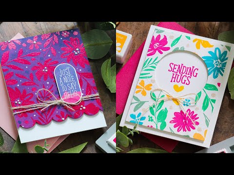 Simon Says Stamp! Simon Says Clear Stamps BRUSHED FLOWERS sss202392c