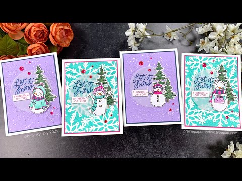 Simon Says Stamp! Simon Says Stamp Stencil SCATTERED SNOWFLAKES ssst221598