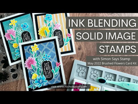 Simon Says Stamp! Simon Says Clear Stamps BRUSHED FLOWERS sss202392c
