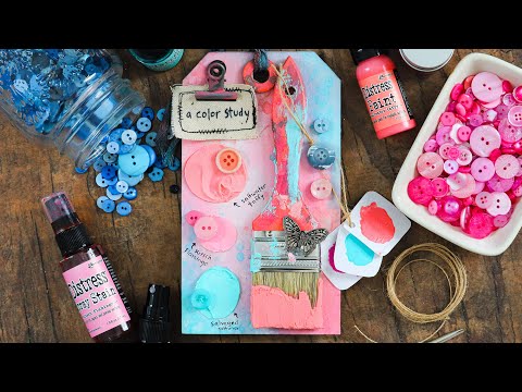Simon Says Stamp! Tim Holtz Flip Top Distress Paint SALTWATER TAFFY Ranger tdf79569
