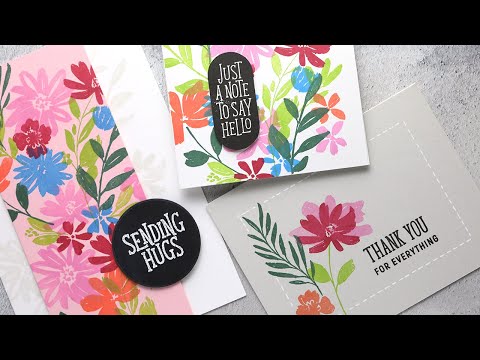 Simon Says Stamp! Simon Says Clear Stamps BRUSHED FLOWERS sss202392c
