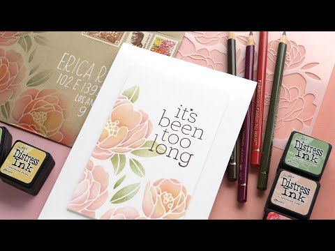 Simon Says Stamp! Simon Says Stamp Stencil PEONY BOUQUET ssst121467