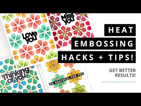 Simon Says Stamp! Simon Says Stamp FAB FLORAL PLATE Wafer Die s808 Heat Embossing Tips + Hacks Jennifer McGuire