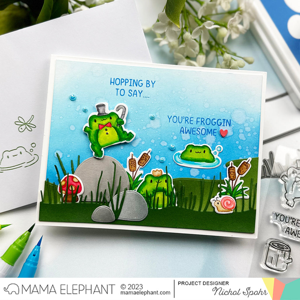 Mama Elephant Hello Froggy Creative Cuts Steel Dies | color-code:ALT1