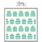 Pretty Pink Posh LAYERED BIRTHDAY CAKE Stencils green