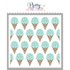 Pretty Pink Posh LAYERED ICE CREAM CONES Stencils blue