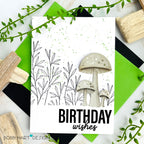 Simon Says Stamp Mushroom Stems Wafer Die s782 Mushrooms Birthday Card | color-code:ALT07