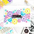 Colorful Florals Paper Hug Card | color-code:ALT04