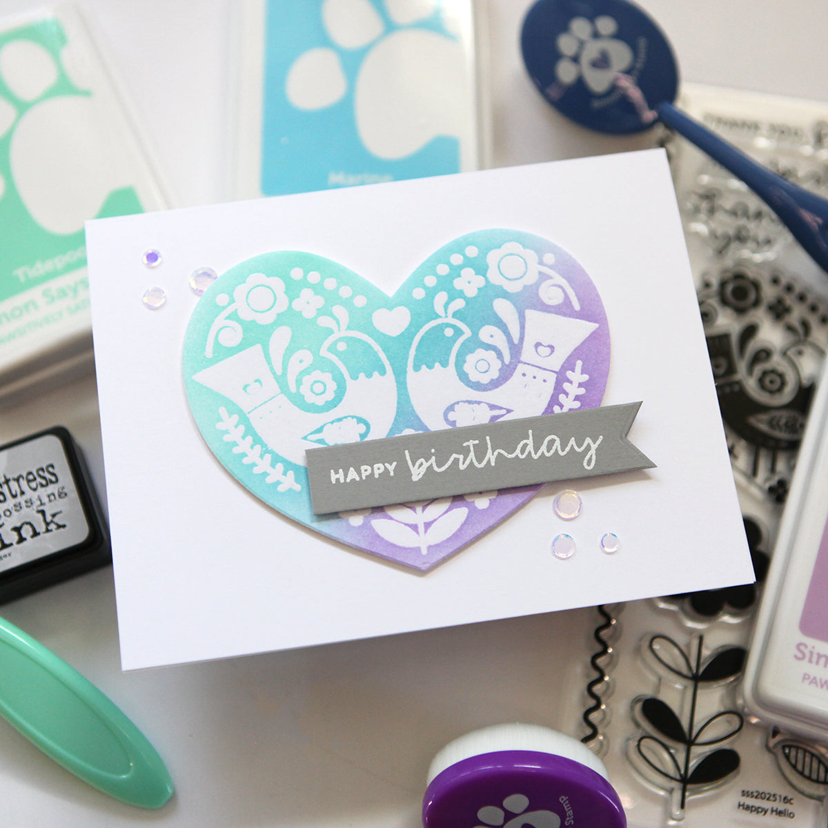 Folk Heart Card | color-code:ALT05