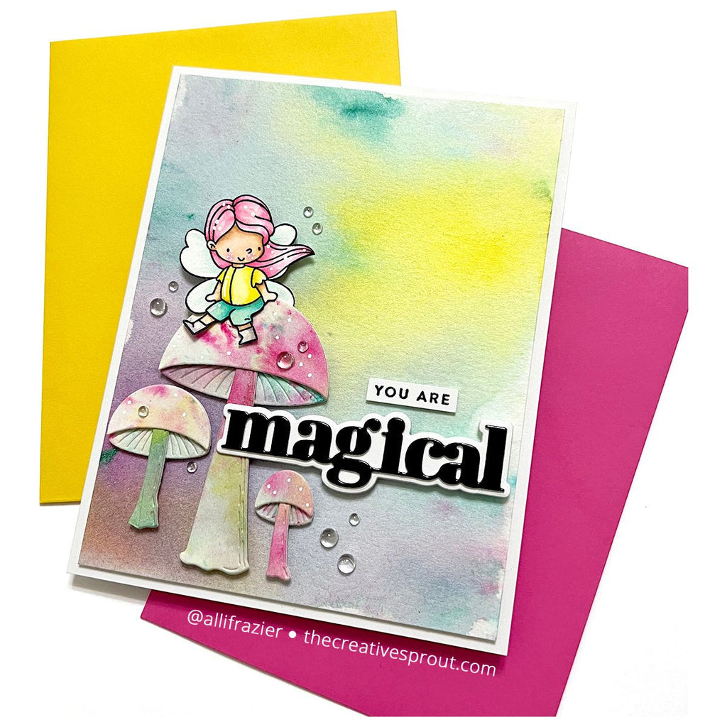 Simon Says Clear Stamps Magical Spring sss202676c Fairies Spring Scene Card | color-code:ALT04