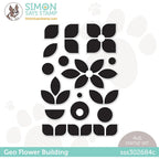 Simon Says Clear Stamps Geo Flower Building sss302684c Beautiful Days