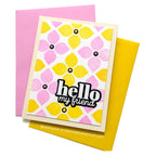 Simon Says Clear Stamps Geo Flower Building sss302684c Hello Card | color-code:ALT01