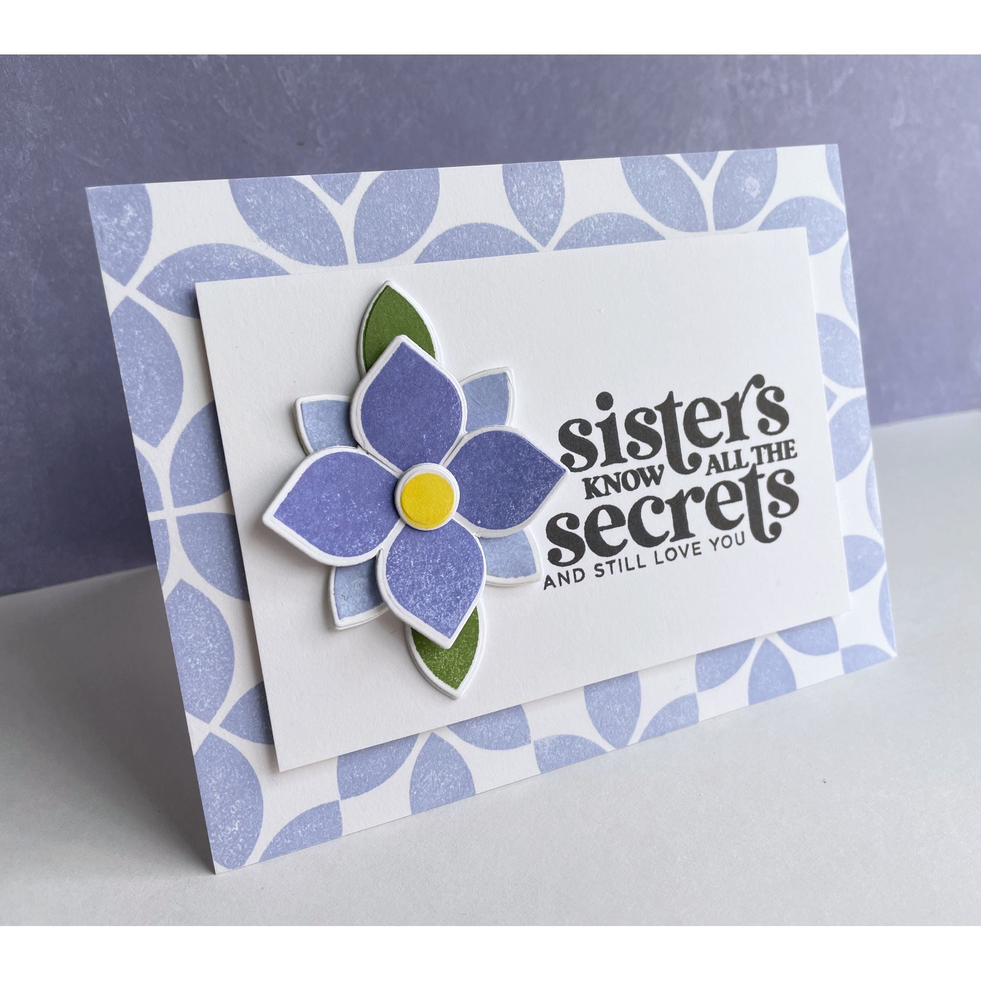 Simon Says Clear Stamps Geo Flower Building sss302684c Sisters Card | color-code:ALT05