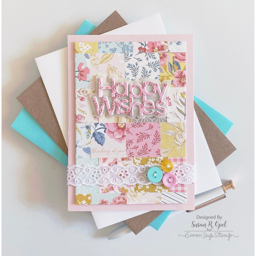 Quilted Card with A7 Audrey Blue Envelope | color-code:ALT01
