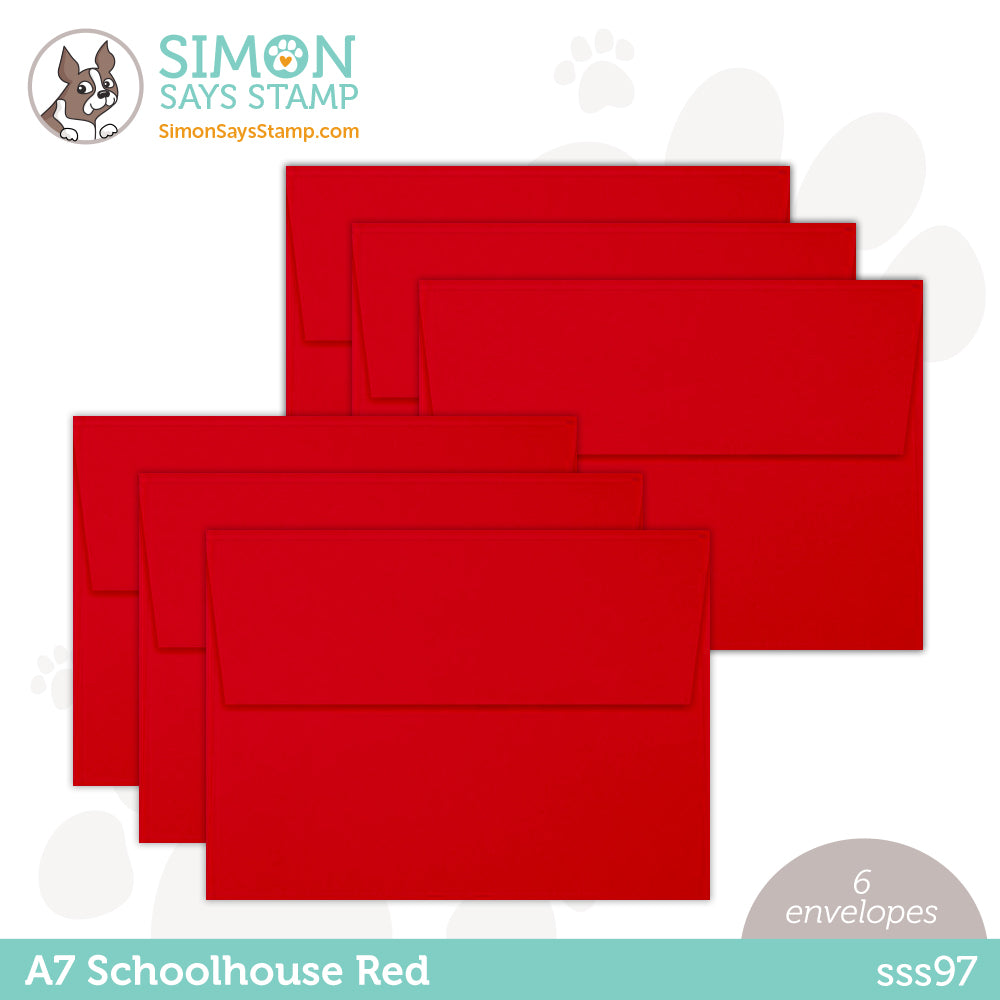 Simon Says Stamp Envelopes A7 SCHOOLHOUSE RED sss97 Be Creative