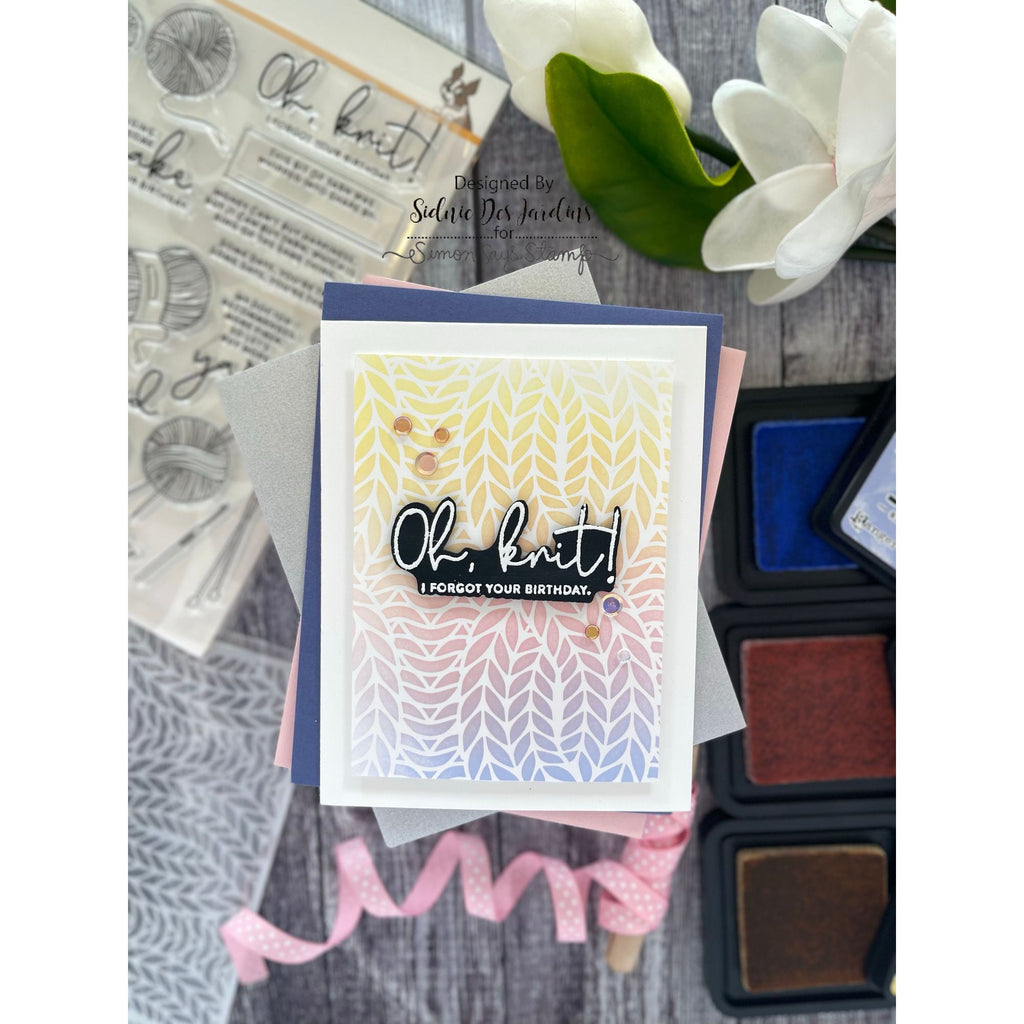 Simon Says Stamp Yarn Love Words Wafer Dies sssd112791c Yarn Pun Card | color-code:ALT04