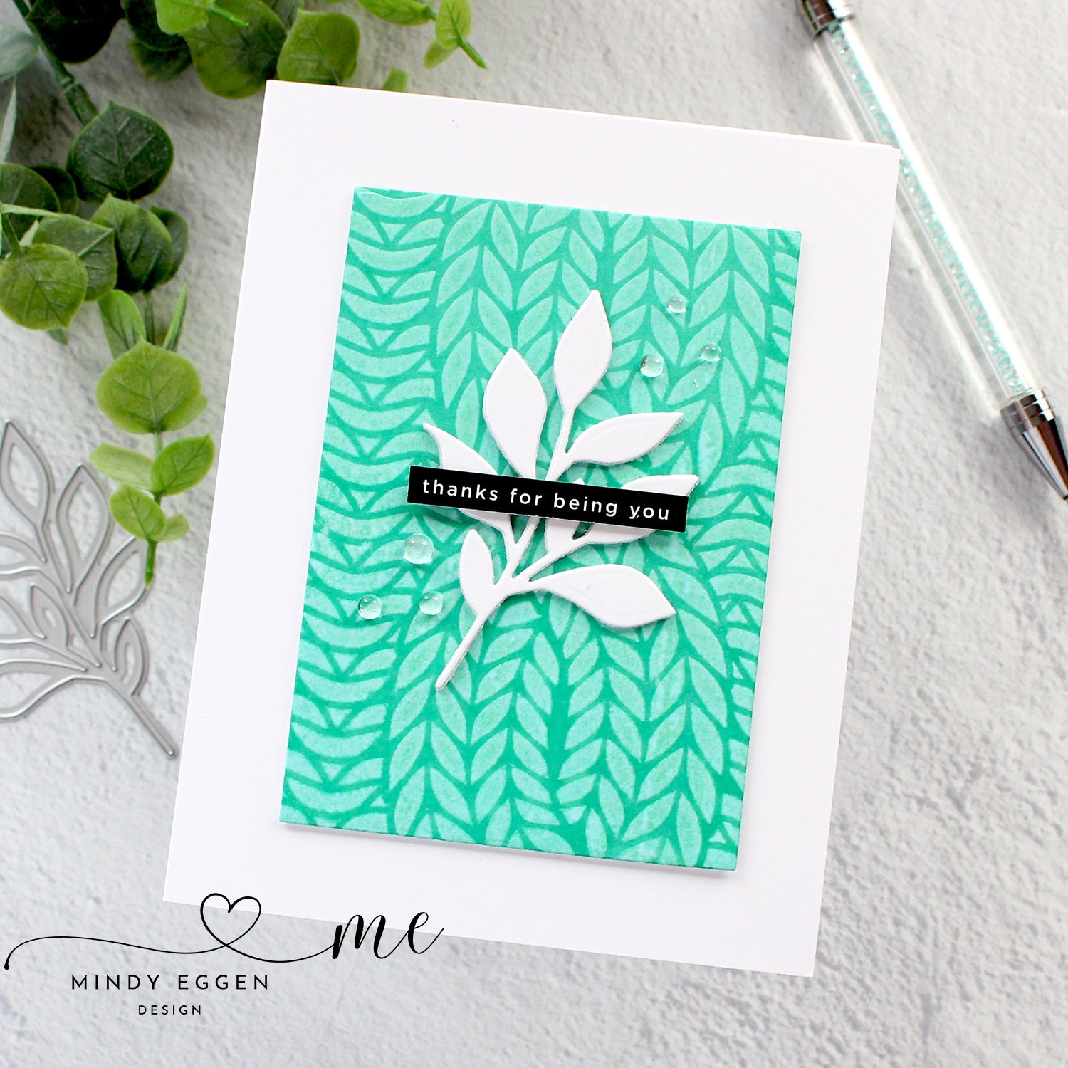 Simon Says Stamp Stencil Chunky Knit ssst221672 Chunky Knit Thanks Card | color-code:ALT02