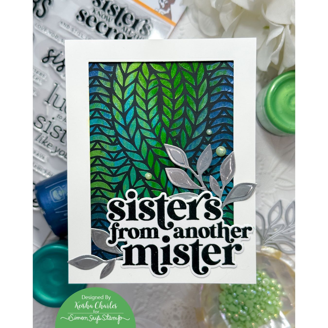 Simon Says Stamp Stencil Chunky Knit ssst221672 Chunky Knit Sisters Card | color-code:ALT03
