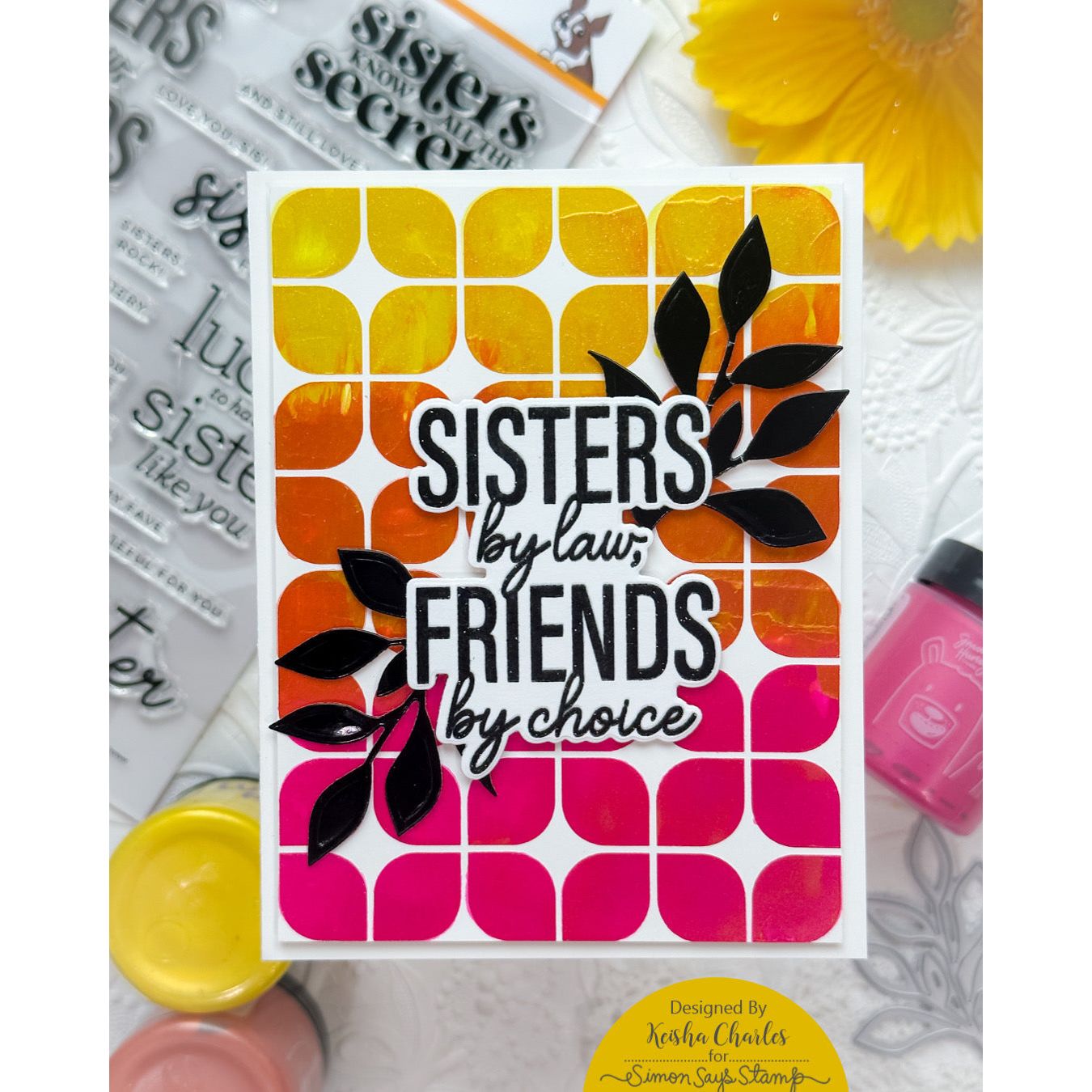 Simon Says Stamp Stencil Bold Geometrics ssst221673  Geometric Sisters Card | color-code:ALT04