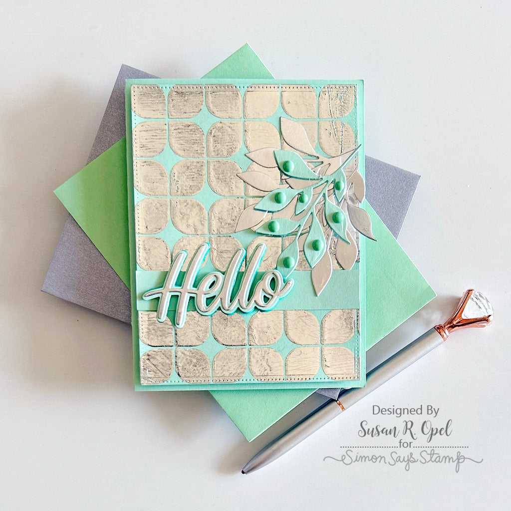 Simon Says Stamp Stencil Bold Geometrics ssst221673  Geometric Hello Card | color-code:ALT05