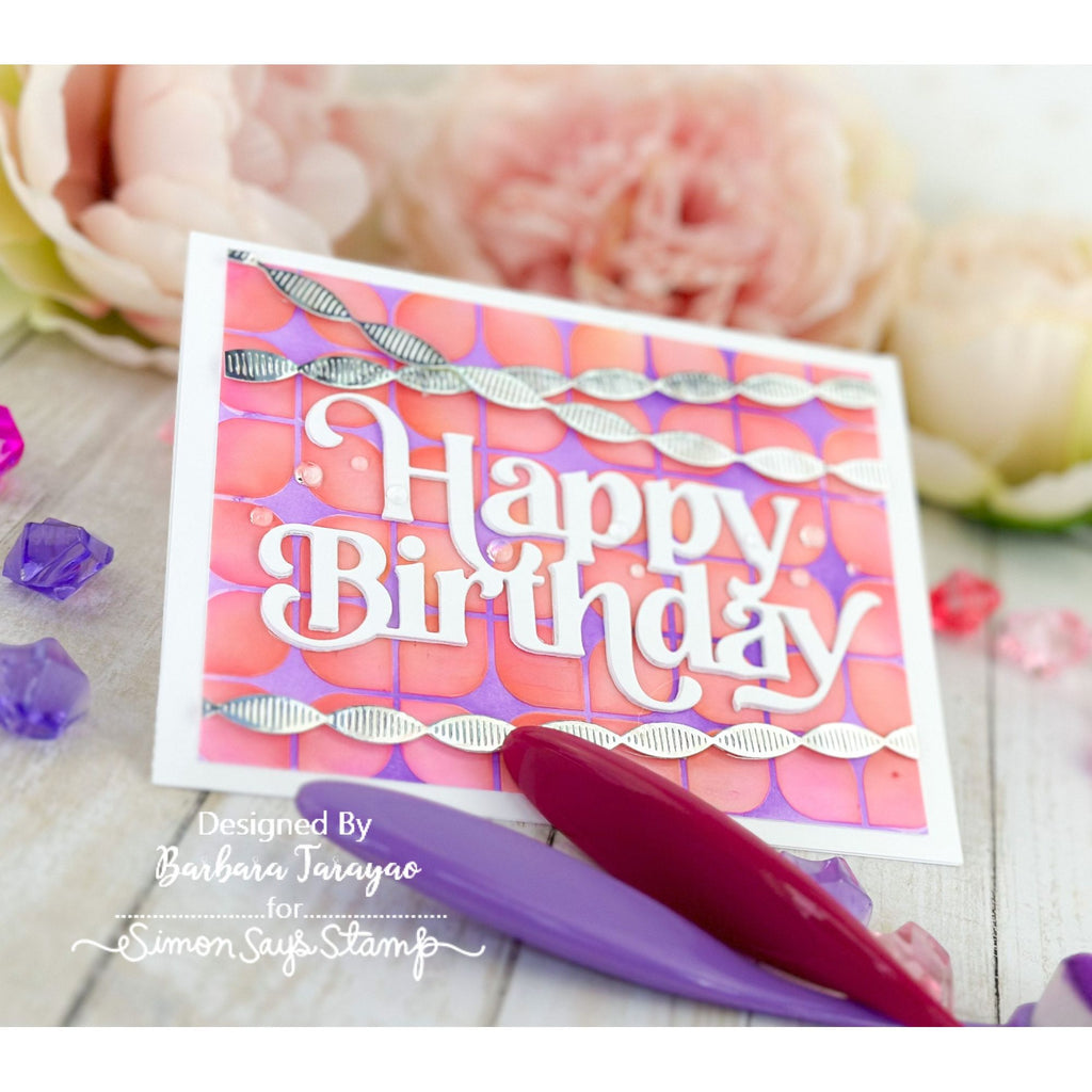 Simon Says Stamp Stencil Bold Geometrics ssst221673  Geometric Birthday Card | color-code:ALT08