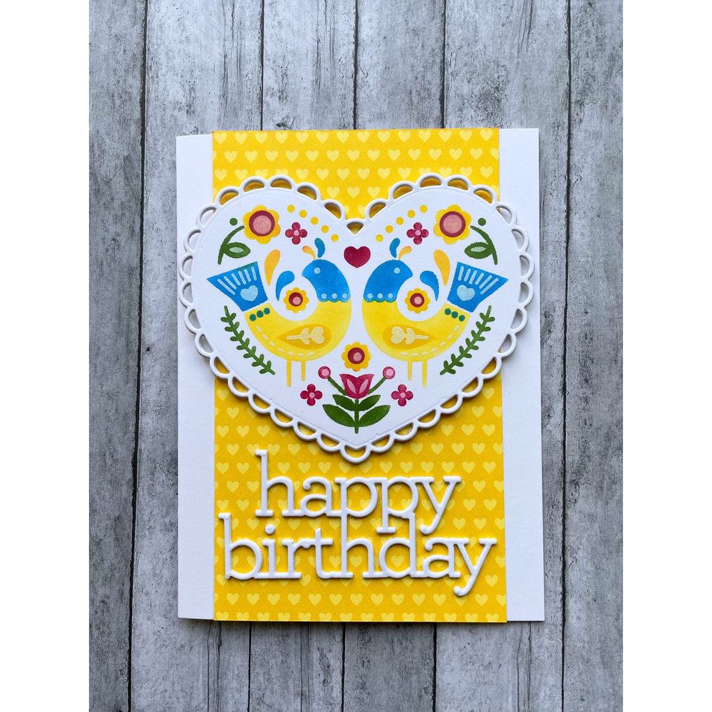 Simon Says Stamp Stencils LAYERED FOLKSY HEART ssst221676c  Birthday Card | color-code:ALT03