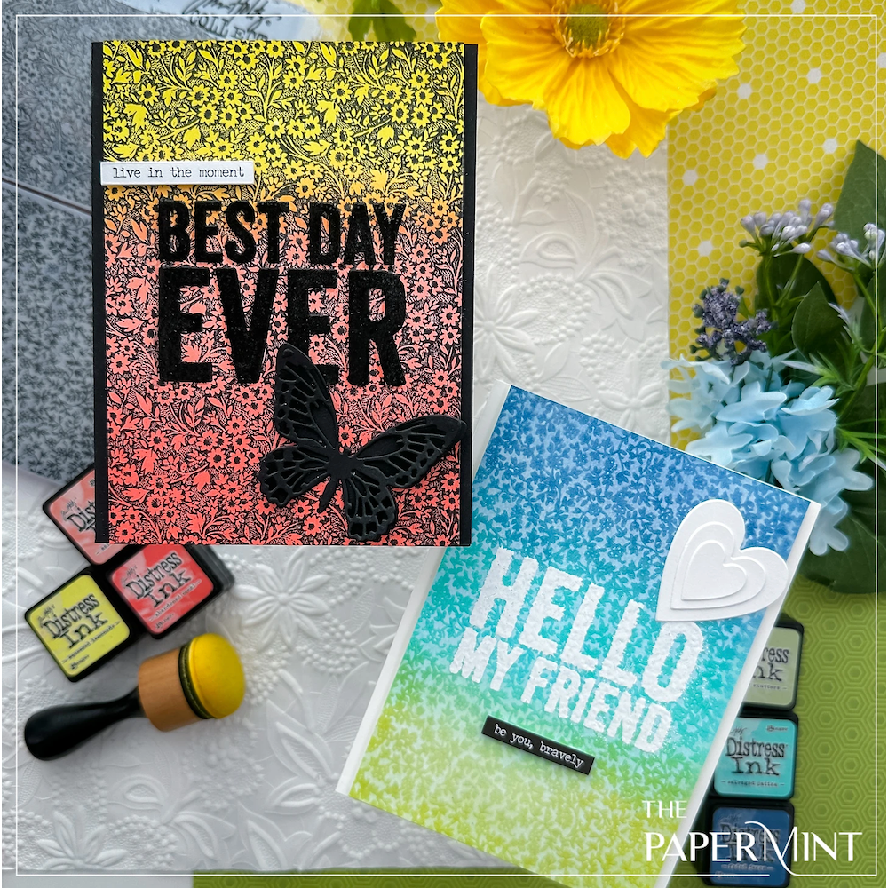 Tim Holtz Distress Ink Pad SALVAGED PATINA Ranger tim72737 Tiny Prints Cards | color-code:ALTB08