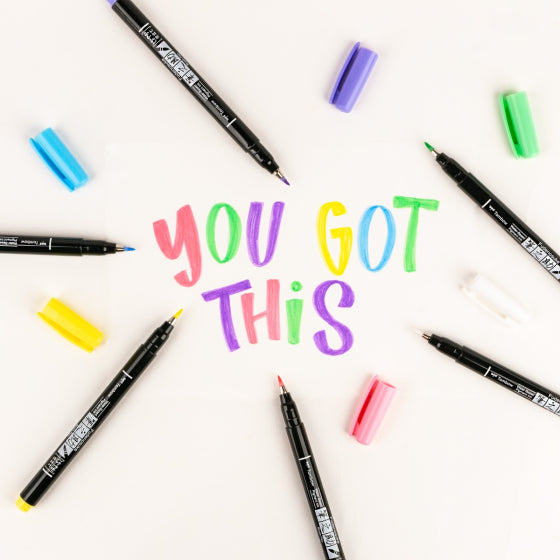 Tombow Fudenosuke Pastel Brush Pens 56448